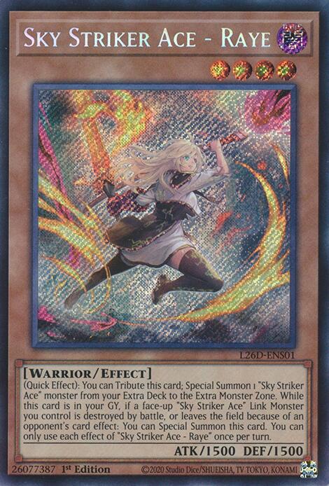 Sky Striker Ace - Raye (Alternate Art) (Secret Rare) [L26D-ENS01] Secret Rare | Cracking-Singles