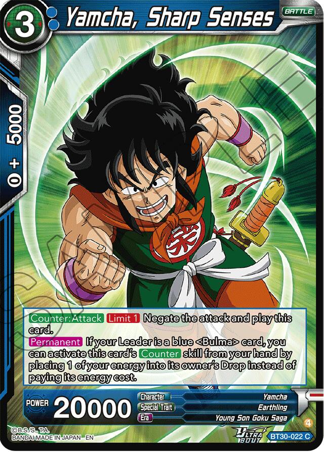Yamcha, Sharp Senses (BT30-022) [Three Glorious Fighters] | Cracking-Singles