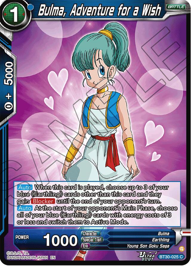 Bulma, Adventure for a Wish (BT30-025) [Three Glorious Fighters] | Cracking-Singles