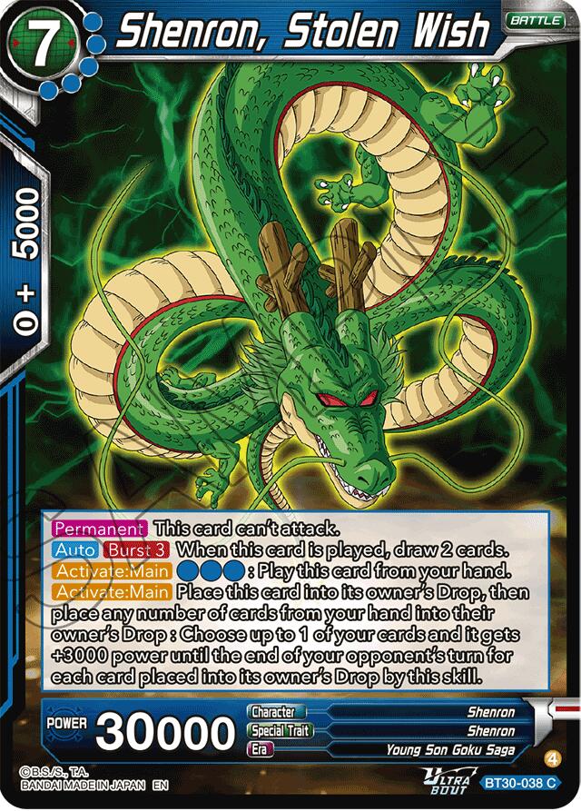 Shenron, Stolen Wish (BT30-038) [Three Glorious Fighters] | Cracking-Singles