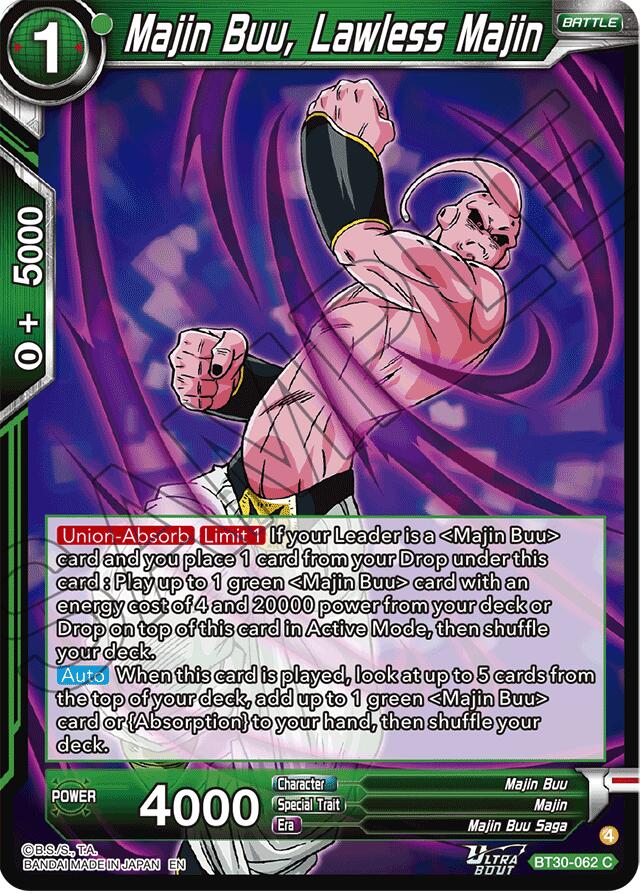 Majin Buu, Lawless Majin (BT30-062) [Three Glorious Fighters] | Cracking-Singles