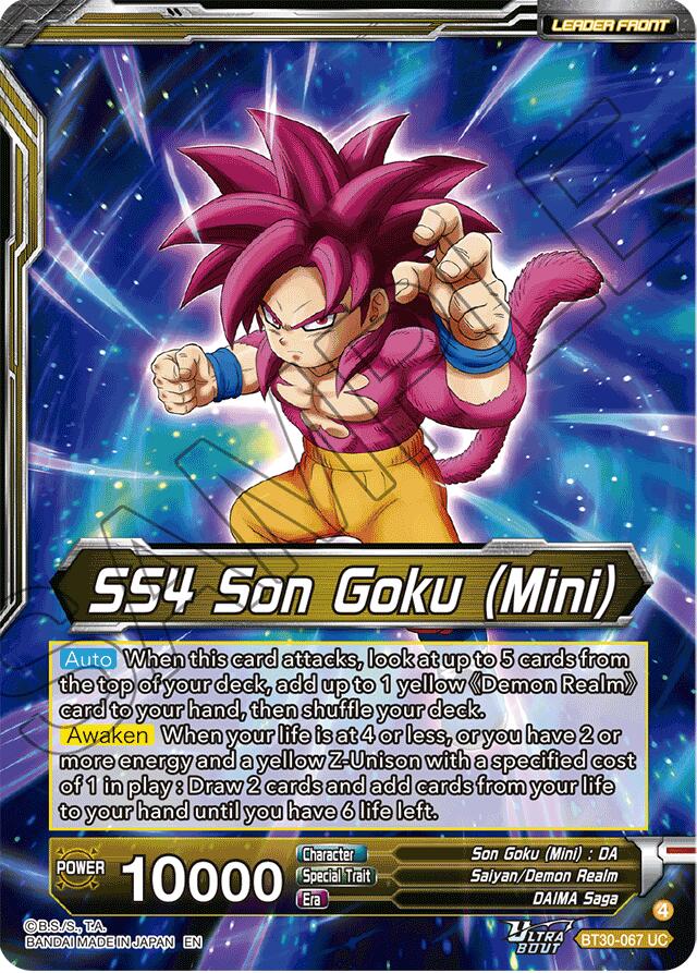 SS4 Son Goku (Mini) // SS4 Son Goku, Apex Evolution (SLR) (BT30-067) [Three Glorious Fighters] | Cracking-Singles