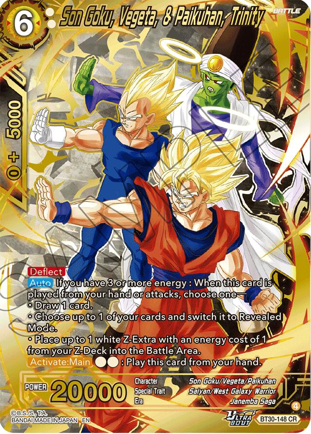 Son Goku, Vegeta, & Paikuhan, Trinity (BT30-148) [Three Glorious Fighters] | Cracking-Singles