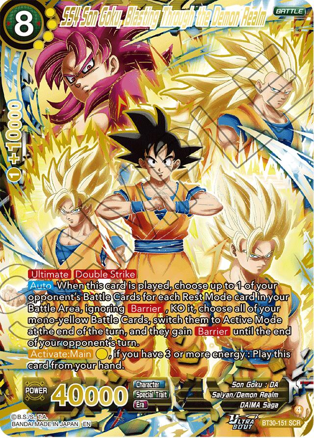 SS4 Son Goku, Blasting Through the Demon Realm (SCR) (BT30-151) [Three Glorious Fighters] | Cracking-Singles