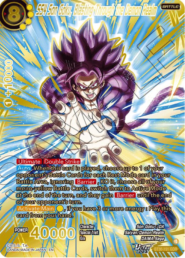 SS4 Son Goku, Blasting Through the Demon Realm (GDR) (BT30-151) [Three Glorious Fighters] | Cracking-Singles