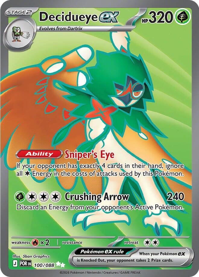 Decidueye ex (100/088) [Mega Evolution: Perfect Order] | Cracking-Singles