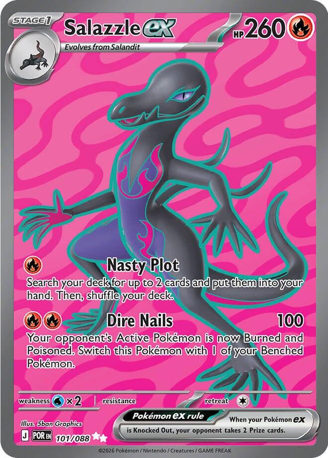 Salazzle ex (101/088) [Mega Evolution: Perfect Order] | Cracking-Singles