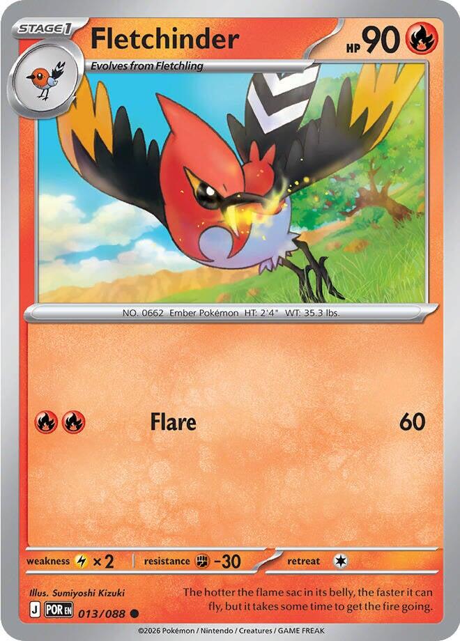 Fletchinder (013/088) [Mega Evolution: Perfect Order] | Cracking-Singles