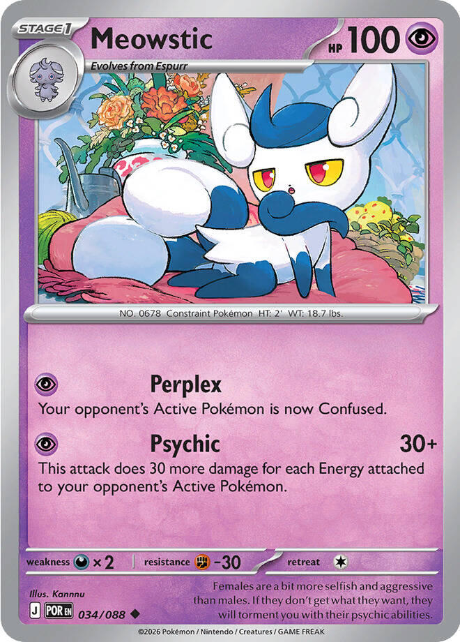 Meowstic (034/088) [Mega Evolution: Perfect Order] | Cracking-Singles