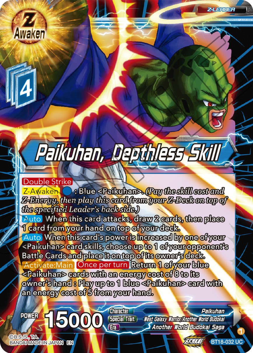 Paikuhan, Depthless Skill (BT18-032) [Dawn of the Z-Legends] | Cracking-Singles