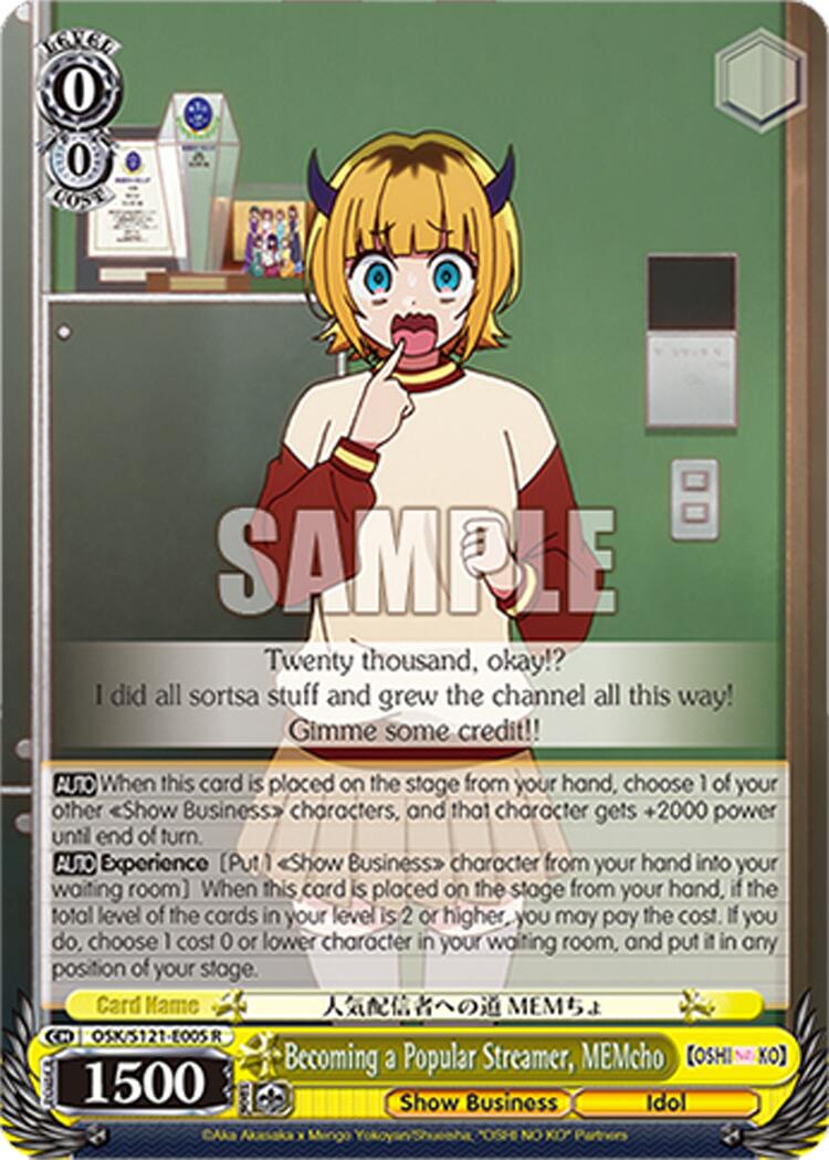 Becoming a Popular Streamer, MEMcho (OSK/S121-E005 R) [[OSHI NO KO] Vol.2] | Cracking-Singles