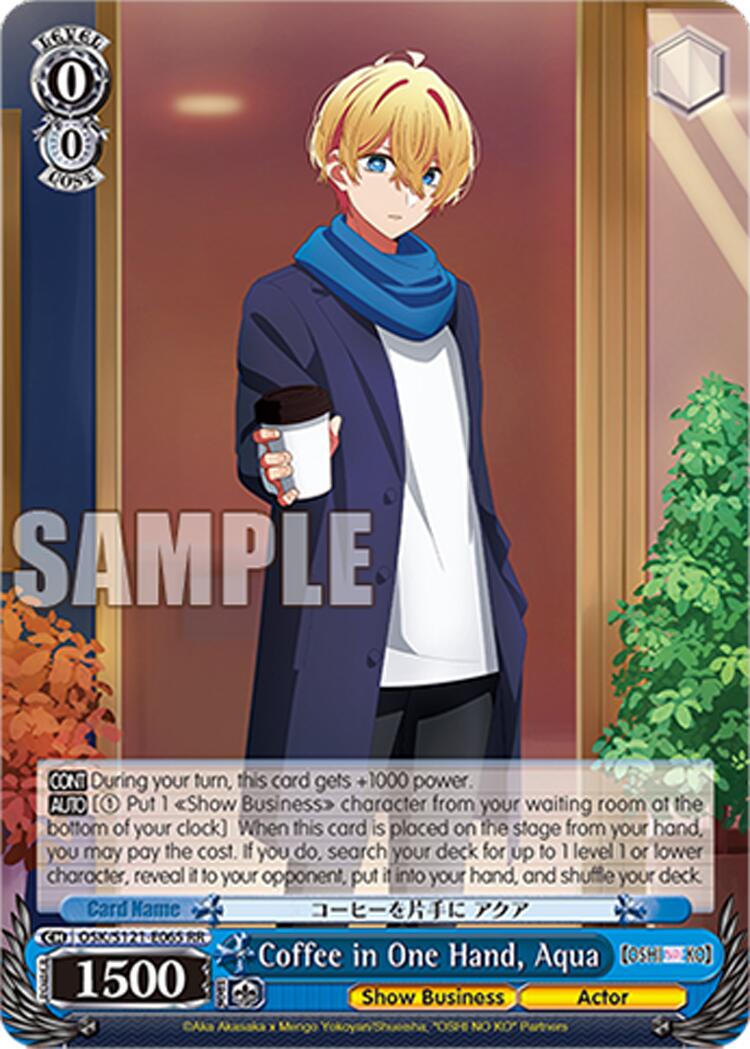 Coffee in One Hand, Aqua (OSK/S121-E065 RR) [[OSHI NO KO] Vol.2] | Cracking-Singles