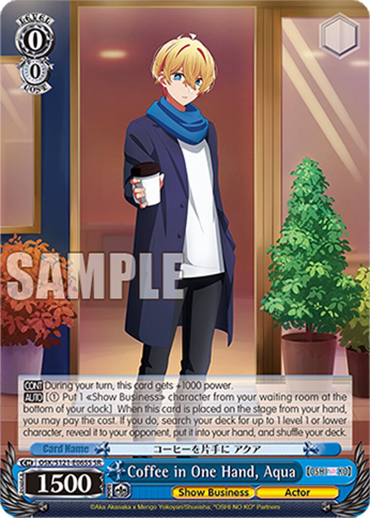 Coffee in One Hand, Aqua (OSK/S121-E065S SR) [[OSHI NO KO] Vol.2] | Cracking-Singles