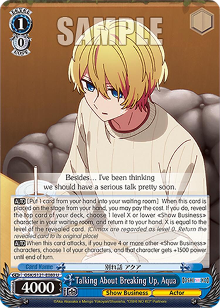 Talking About Breaking Up, Aqua (OSK/S121-E080 U) [[OSHI NO KO] Vol.2] | Cracking-Singles