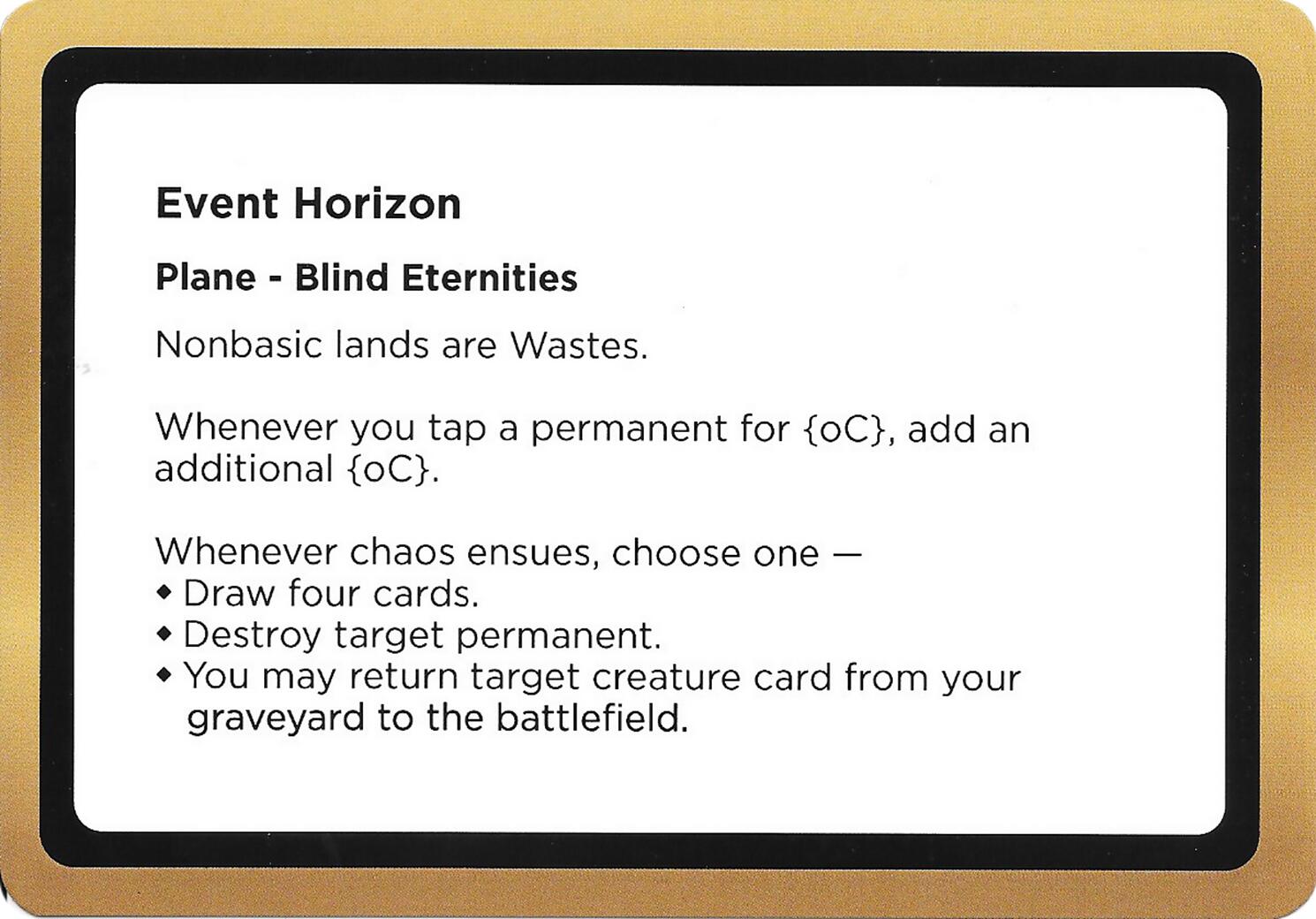 Event Horizon (Black Lotus Unknown Planechase) [Oversize Cards] | Cracking-Singles