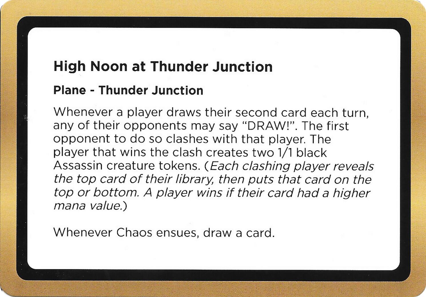 High Noon at Thunder Junction (Black Lotus Unknown Planechase) [Oversize Cards] | Cracking-Singles