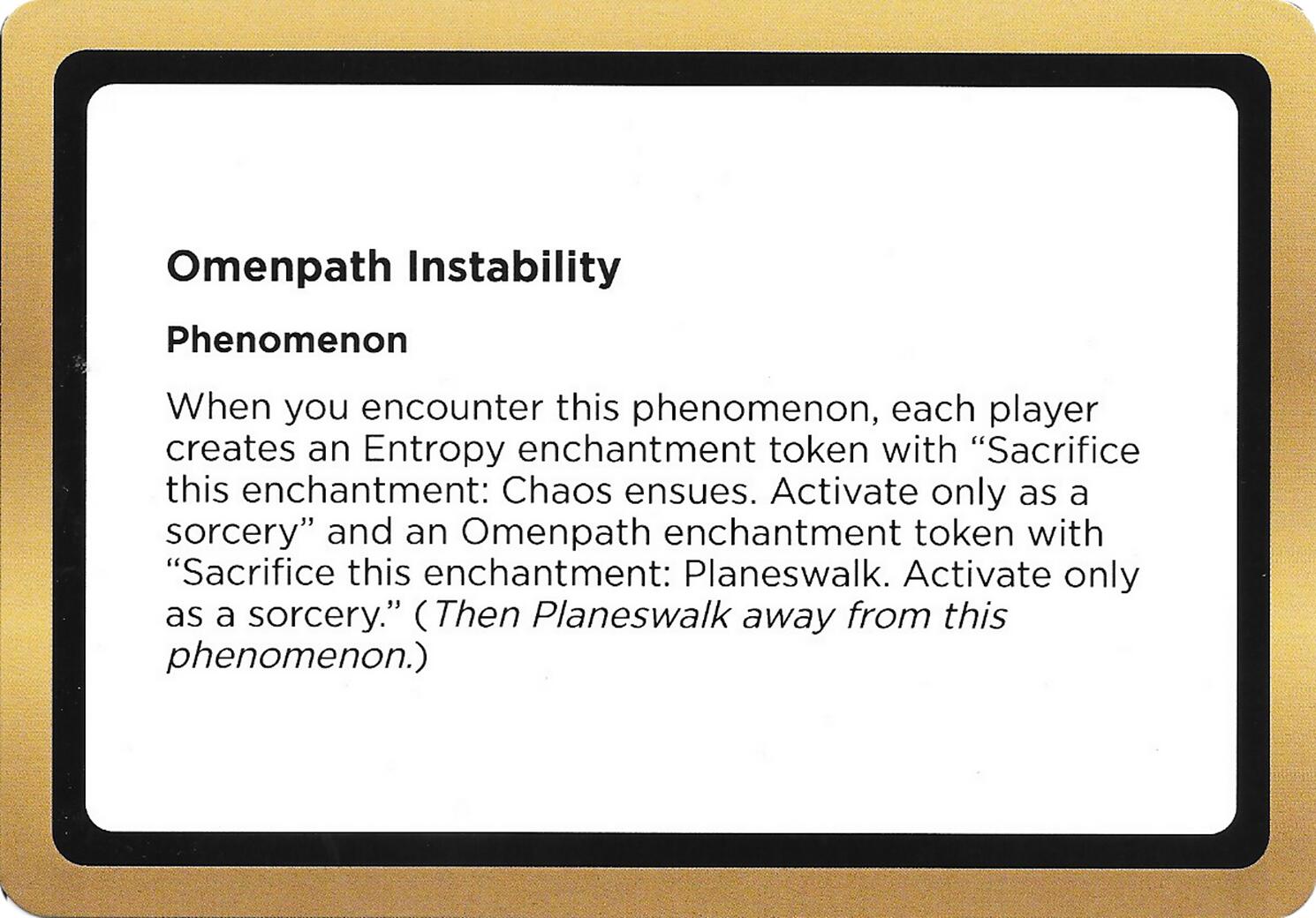 Omenpath Instability (Black Lotus Unknown Planechase) [Oversize Cards] | Cracking-Singles