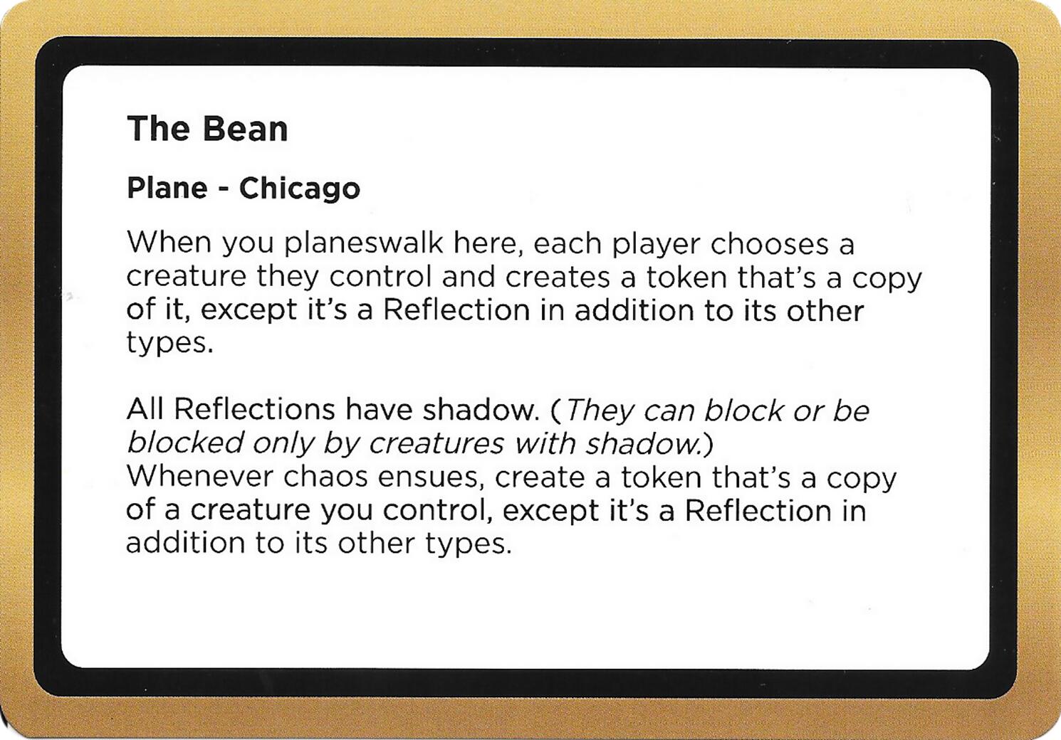 The Bean (Black Lotus Unknown Planechase) [Oversize Cards] | Cracking-Singles