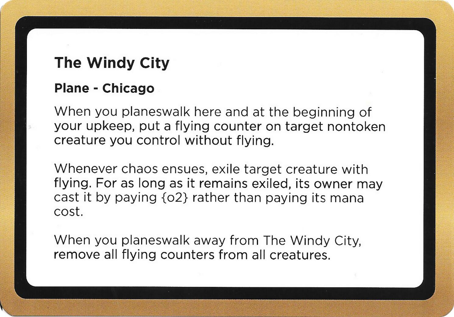 The Windy City (Black Lotus Unknown Planechase) [Oversize Cards] | Cracking-Singles