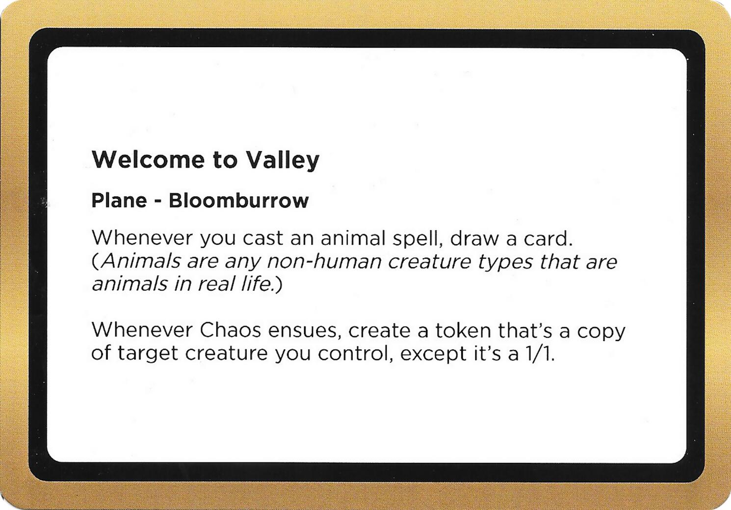 Welcome to Valley (Black Lotus Unknown Planechase) [Oversize Cards] | Cracking-Singles