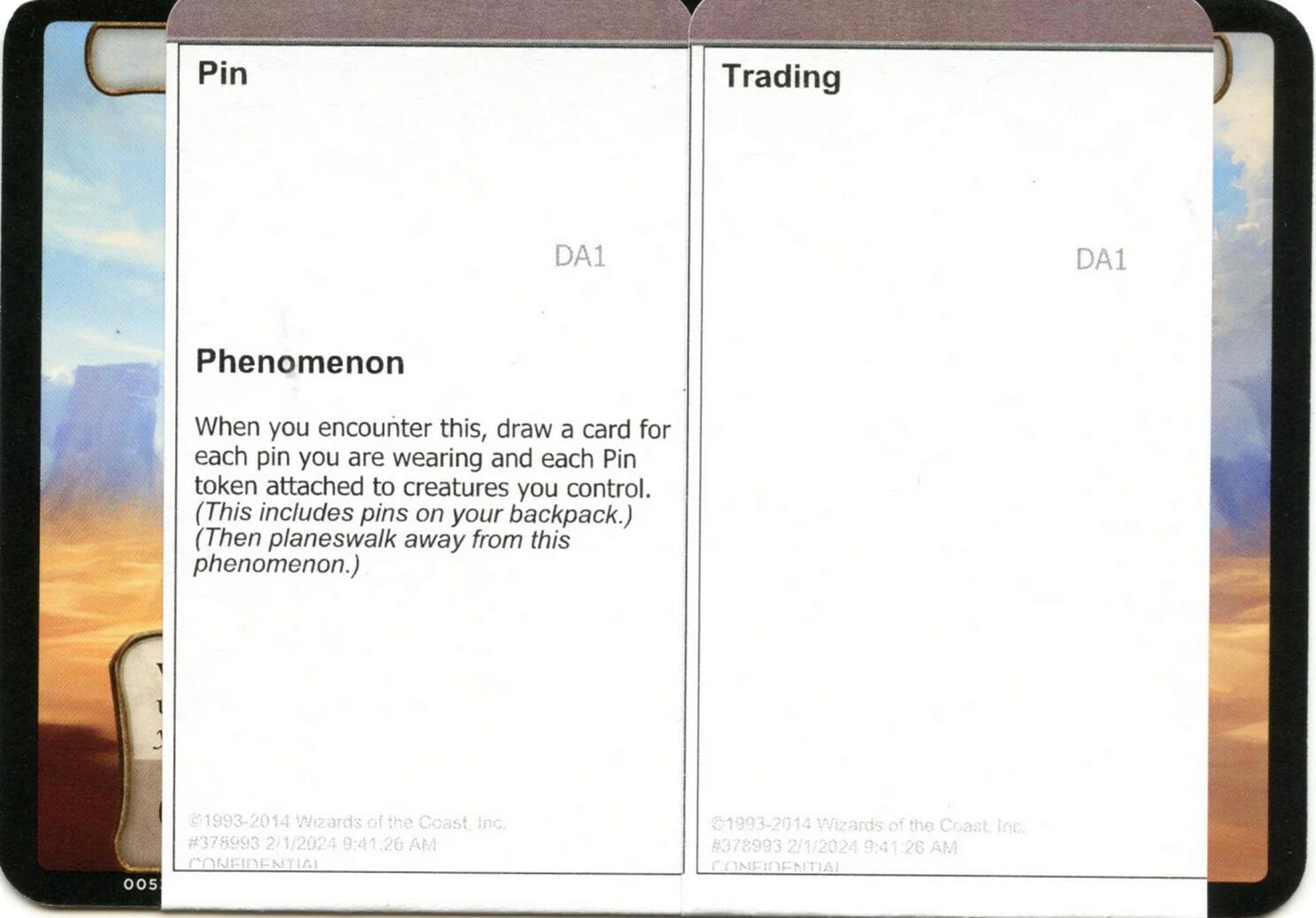 Pin Trading (Black Lotus Unknown Planechase) [Oversize Cards] | Cracking-Singles