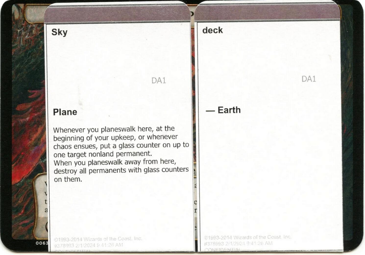 Sky Deck (Black Lotus Unknown Planechase) [Oversize Cards] | Cracking-Singles