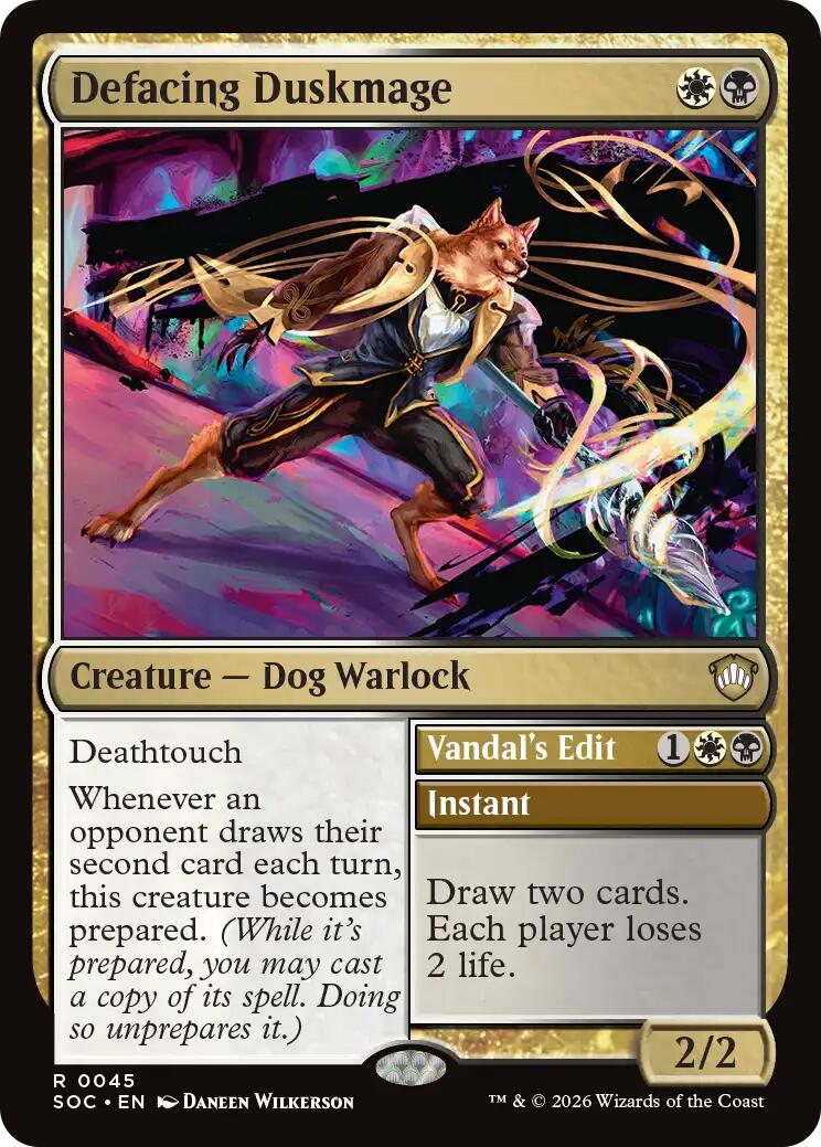 Defacing Duskmage [Secrets of Strixhaven Commander] | Cracking-Singles