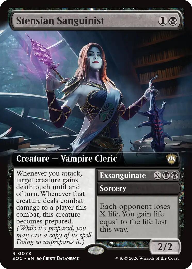 Stensian Sanguinist (Extended Art) [Secrets of Strixhaven Commander] | Cracking-Singles