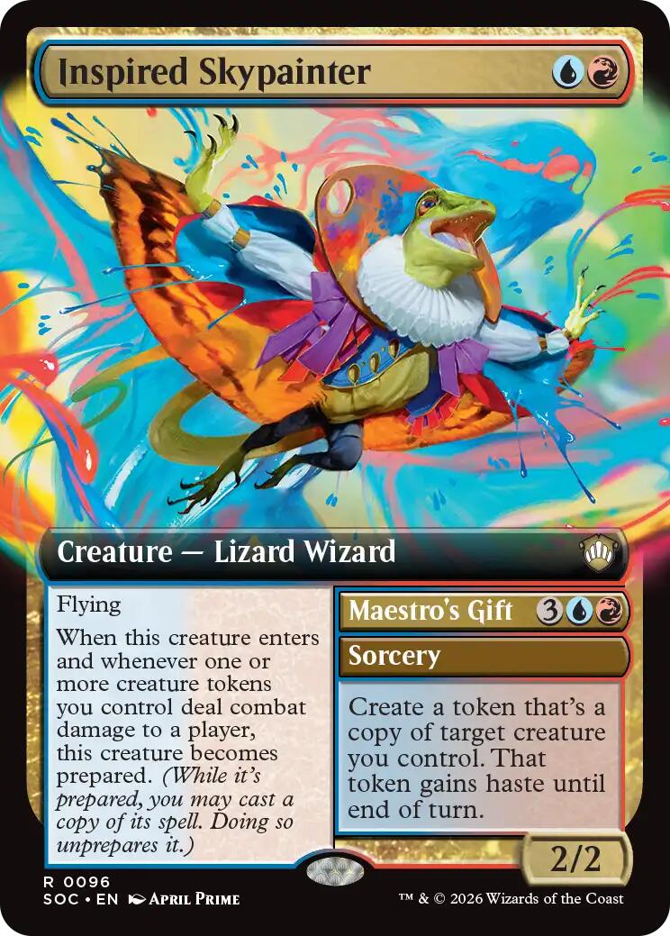Inspired Skypainter (Extended Art) [Secrets of Strixhaven Commander] | Cracking-Singles