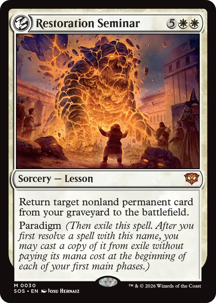 Restoration Seminar [Secrets of Strixhaven] | Cracking-Singles
