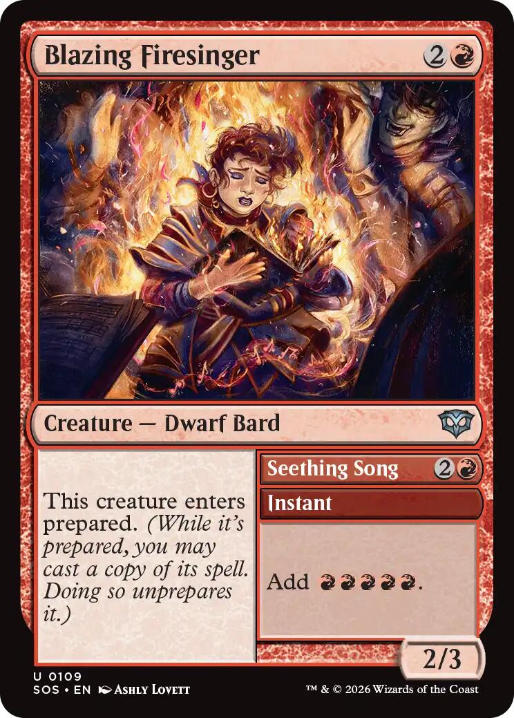 Blazing Firesinger [Secrets of Strixhaven] | Cracking-Singles
