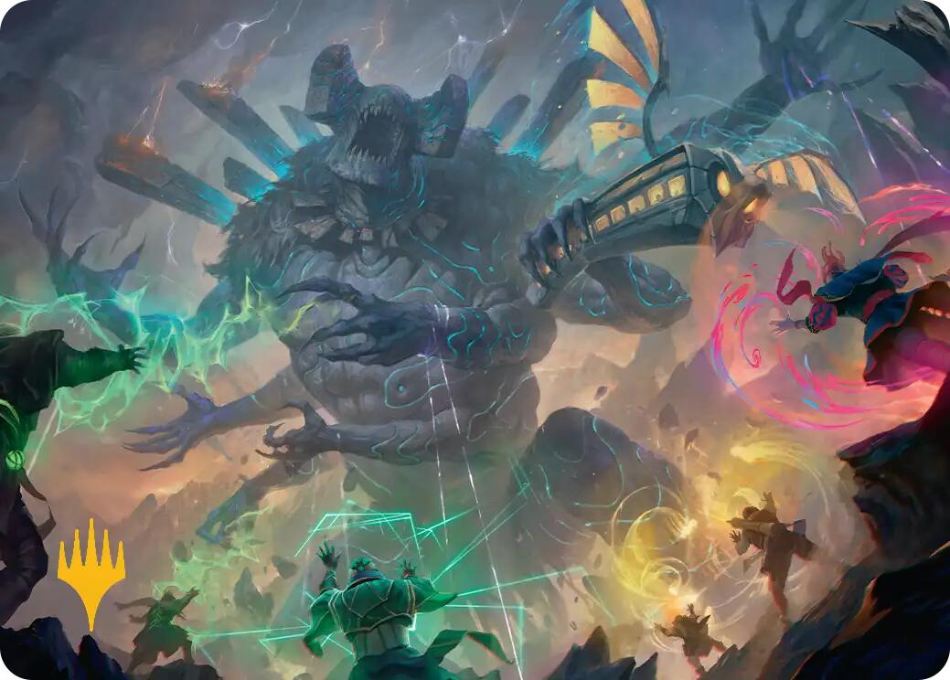 Moment of Reckoning Art Card (Gold-Stamped Planeswalker Symbol) [Secrets of Strixhaven Art Series] | Cracking-Singles
