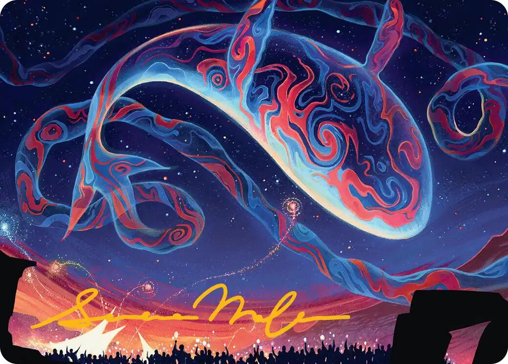 Spectacular Skywhale Art Card (Gold-Stamped Signature) [Secrets of Strixhaven Art Series] | Cracking-Singles