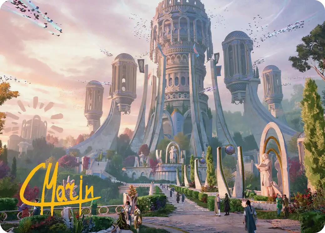 Command Tower Art Card (Gold-Stamped Signature) [Secrets of Strixhaven Art Series] | Cracking-Singles
