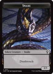 Snake // Zombie Double-Sided Token [Secrets of Strixhaven Commander Tokens] | Cracking-Singles