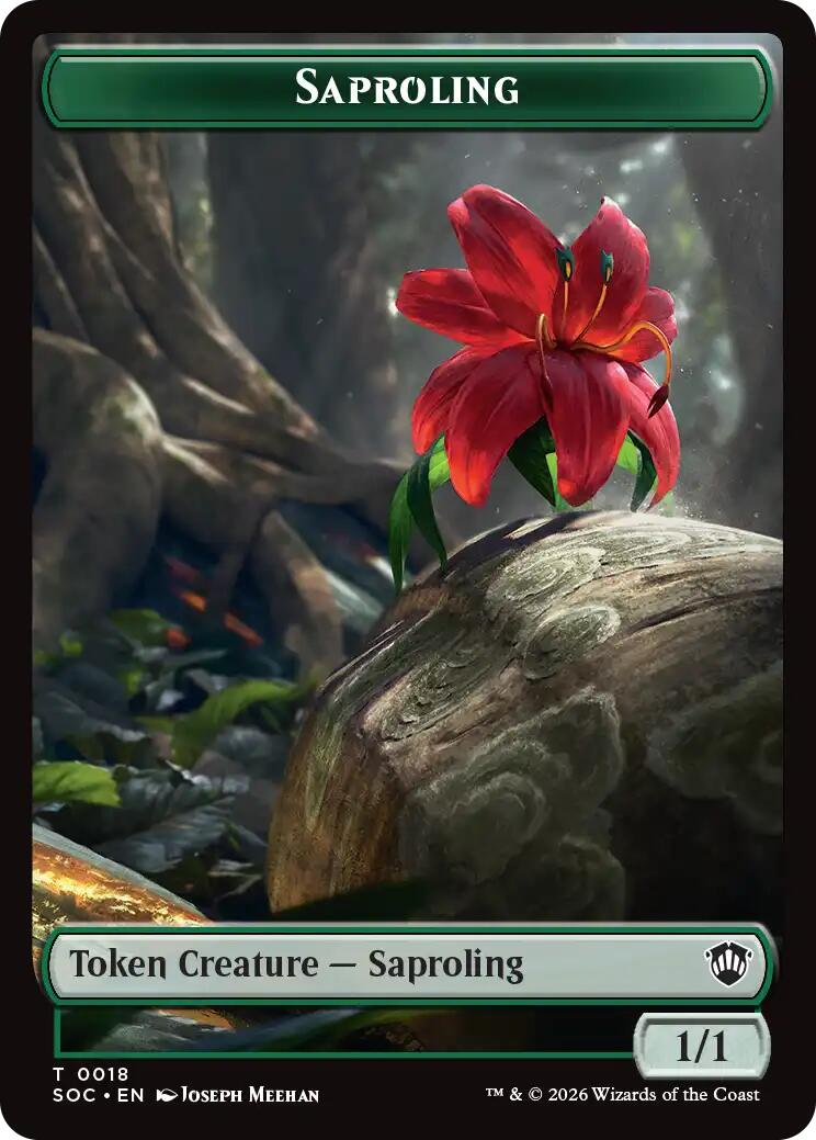 Saproling // Pest (0023) Double-Sided Token [Secrets of Strixhaven Commander Tokens] | Cracking-Singles