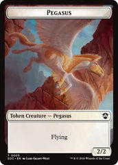Pegasus // Inkling (0022) Double-Sided Token [Secrets of Strixhaven Commander Tokens] | Cracking-Singles
