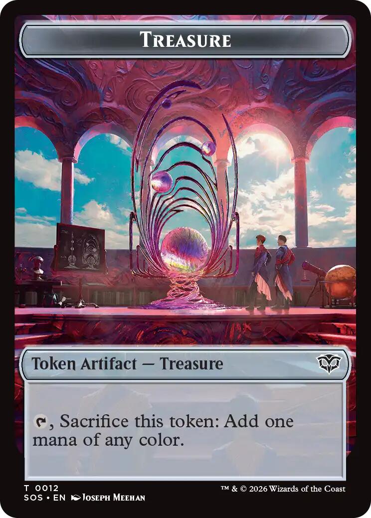 Primo, The Indivisble // Treasure Double-Sided Token [Secrets of Strixhaven Commander Tokens] | Cracking-Singles