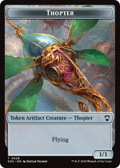 Thopter // Fractal (0004) Double-Sided Token [Secrets of Strixhaven Commander Tokens] | Cracking-Singles
