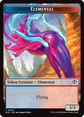 Dragon Illusion // Elemental (0002) Double-Sided Token [Secrets of Strixhaven Commander Tokens] | Cracking-Singles
