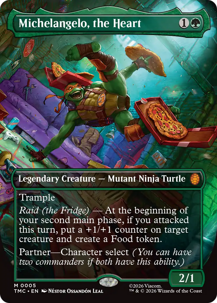 Michelangelo, the Heart (Borderless) [Teenage Mutant Ninja Turtles Commander] | Cracking-Singles