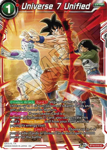 Universe 7 Unified (BT16-019) [Realm of the Gods] | Cracking-Singles