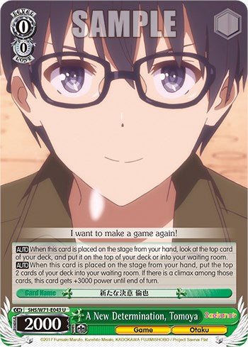 A New Determination, Tomoya [Saekano How to Raise a Boring Girlfriend. flat] | Cracking-Singles