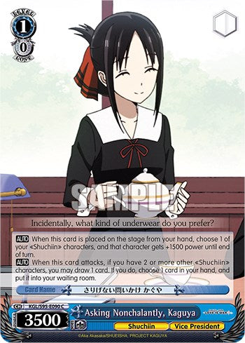 Asking Nonchalantly, Kaguya [Kaguya-Sama: Love is War?] | Cracking-Singles