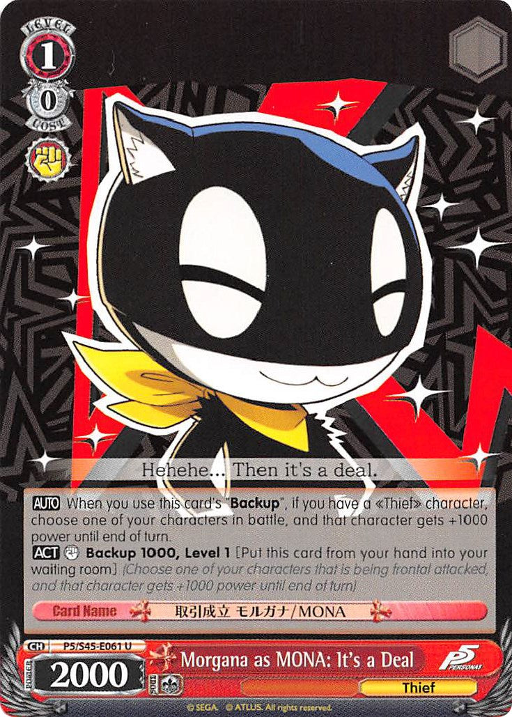 Morgana as MONA: It's a Deal (P5/S45-E061 U) [Persona 5] | Cracking-Singles
