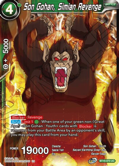 Son Gohan, Simian Revenge (BT15-070) [Saiyan Showdown] | Cracking-Singles