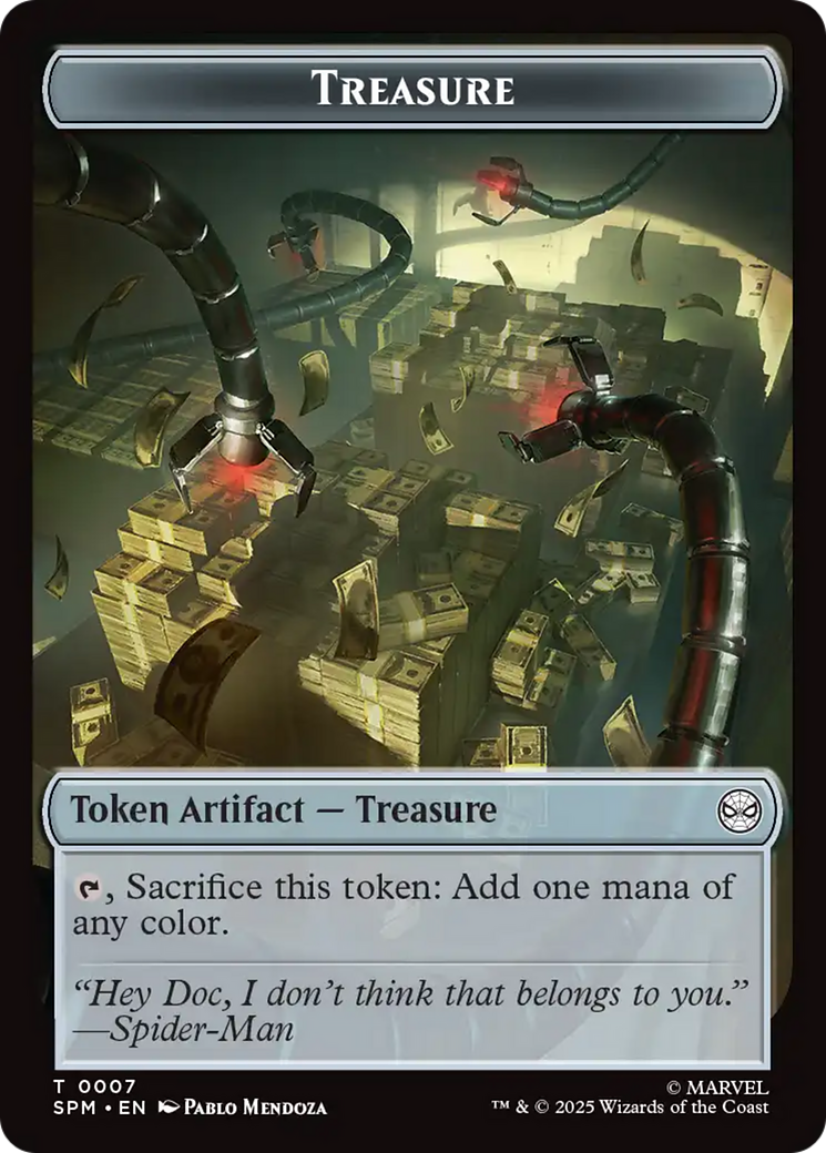 Human Citizen // Treasure Double-Sided Token [Marvel's Spider-Man Tokens] | Cracking-Singles