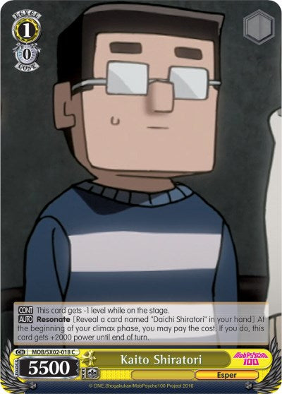 Kaito Shiratori (MOB/SX02-018 C) [Mob Psycho 100] | Cracking-Singles