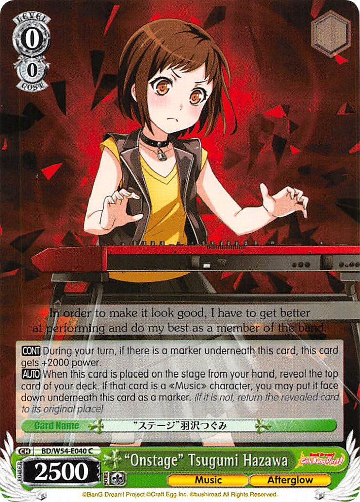 "Onstage" Tsugumi Hazawa (BD/W54-E040 C) [BanG Dream! Girls Band Party!] | Cracking-Singles