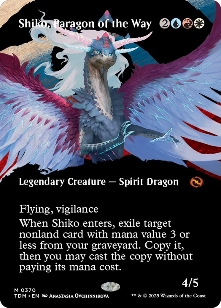 Shiko, Paragon of the Way (Borderless) [Tarkir: Dragonstorm] | Cracking-Singles